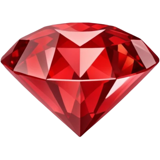 Red Diamond Crystal with "RED" written in the centerRed Diamond Crystal with "RED" written in the center emoji