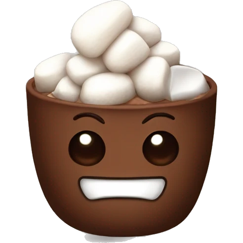 Cocoa with marshmallow emoji