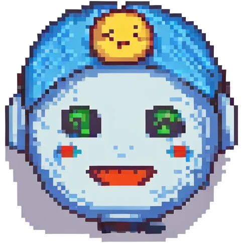 AI emoji icon, retro, fun emoji