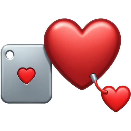 magnet pulling a small heart emoji