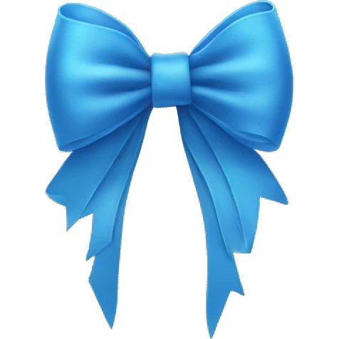 Blue bow emoji
