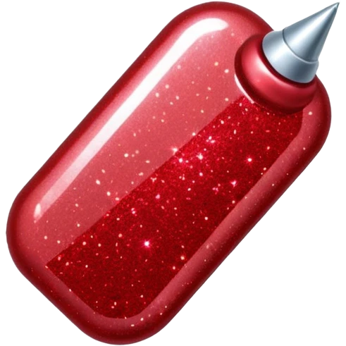 glitter red pin emoji