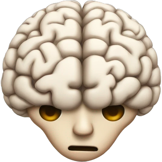 brain trying to concentrate  emoji