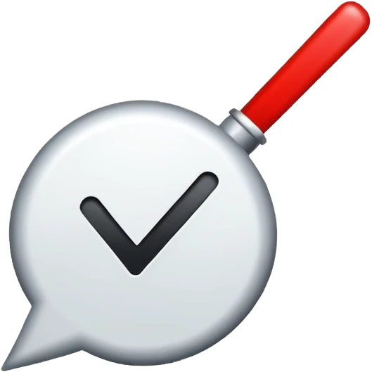 A tick sign with the background as blue emoji