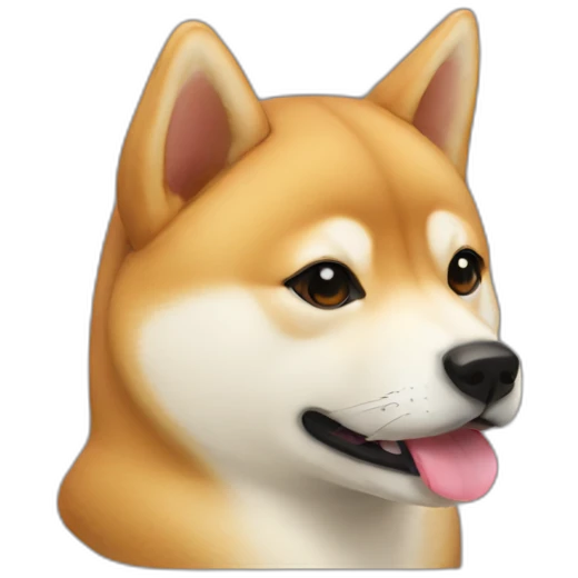 Kissing Shiba inu emoji