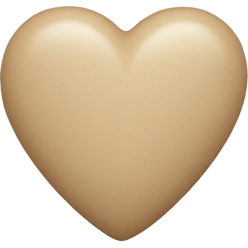 beige heart emoji