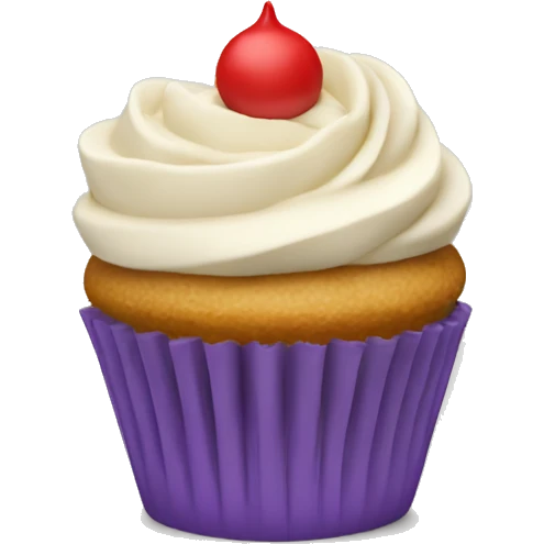 3d cupcake neutral emoji