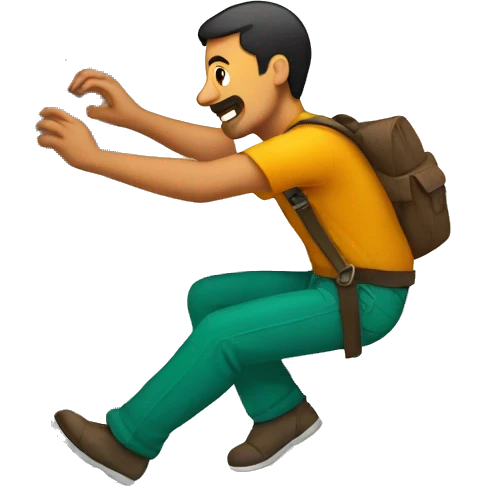 Mexicano escalando una pared emoji