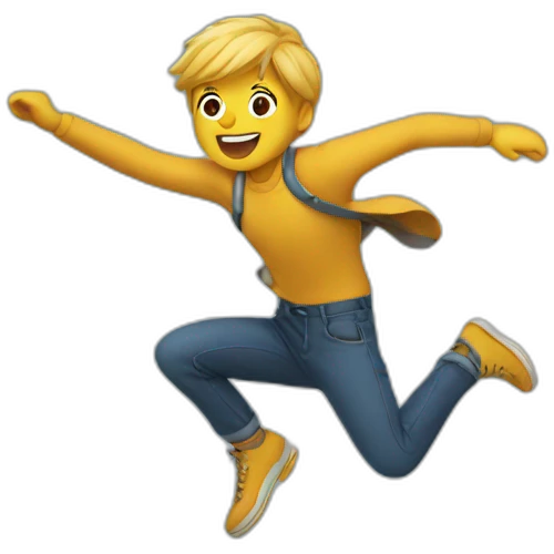 Jumping off emoji
