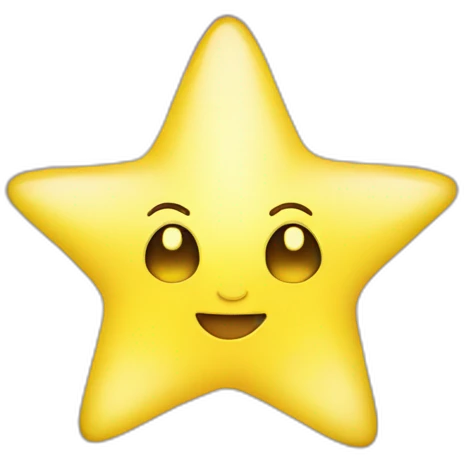 Shining star in lemon shape with forever sign emoji