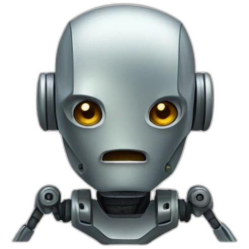 Distraughted robot emoji