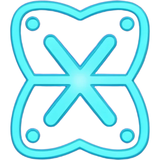 futuristic minimalistic emoji icon, letters "SANG" formed by three glowing digital lines representing Storm, Atom and NoizeGames, neon purple (#8B5CF6) and cyan (#00E0FF) on dark background, modern tech style, 1:1 aspect ratio
 emoji