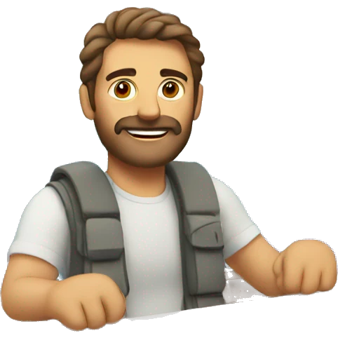 Man in Greece on a boat  emoji