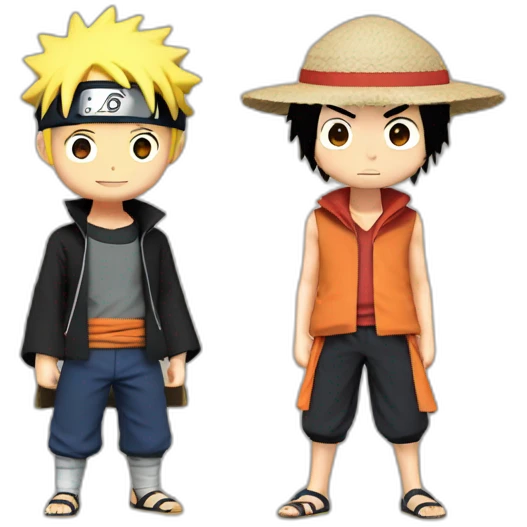 Naruto and Luffy emoji