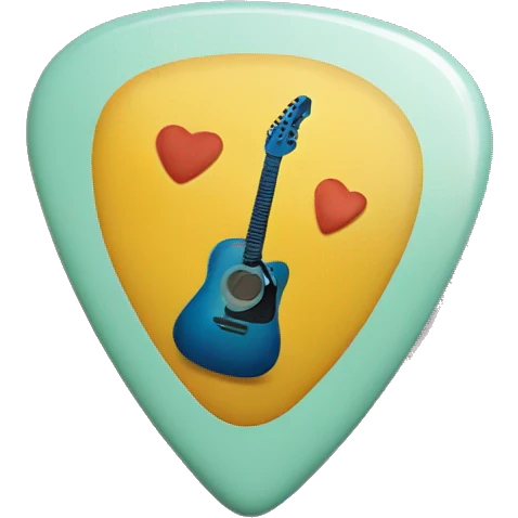 guitar pick with a 13 on it  emoji