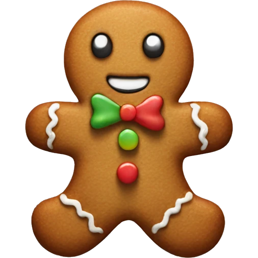 gingerbread man emoji