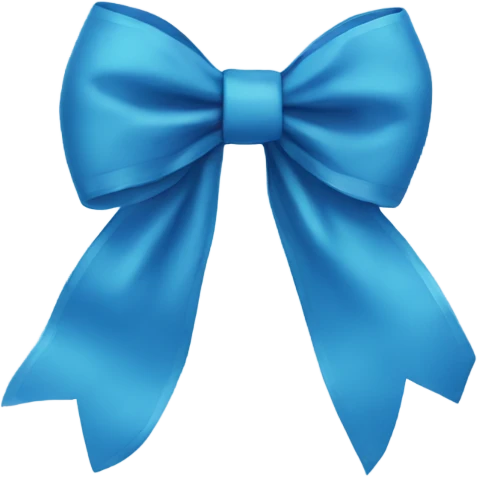 Blue bow  emoji