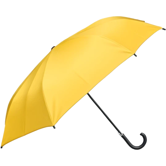 Folded Rain Umbrella yellow emoji