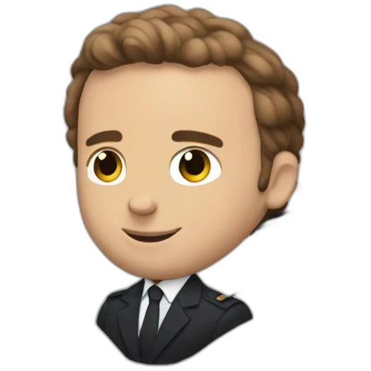 macron whith a spider emoji
