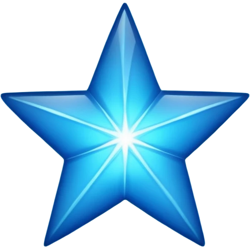 blue version of a ⭐ emoji