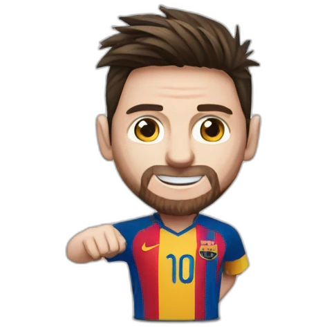 Messi avec une coupe du monde emoji