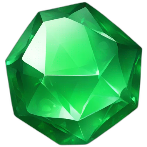 Green gem casual game icon emoji