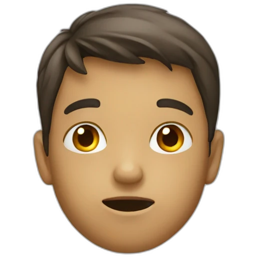 Boy thinking emoji
