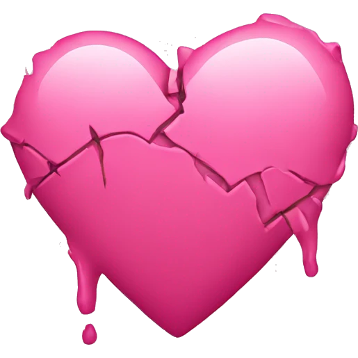 Pink broken heart  emoji