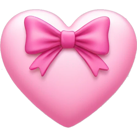 Pink heart with bow emoji