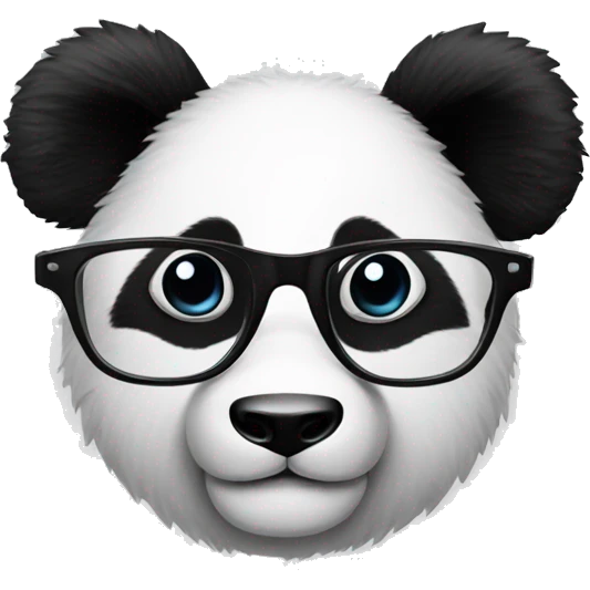 Lasser Panda on glasses emoji