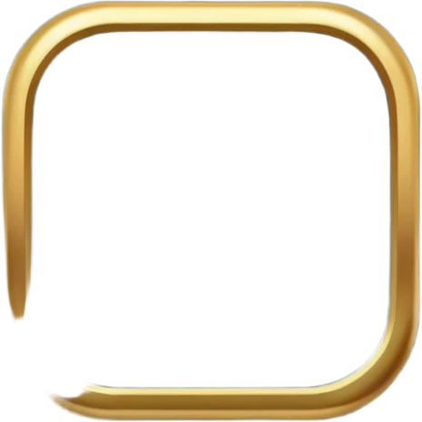 Blank dark Jade and gold edged rounded square icon button emoji
