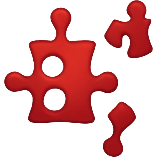Red puzzle’s piece emoji