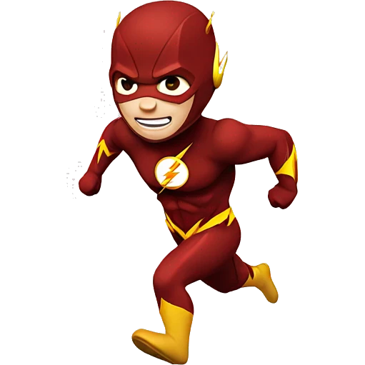 The flash running emoji