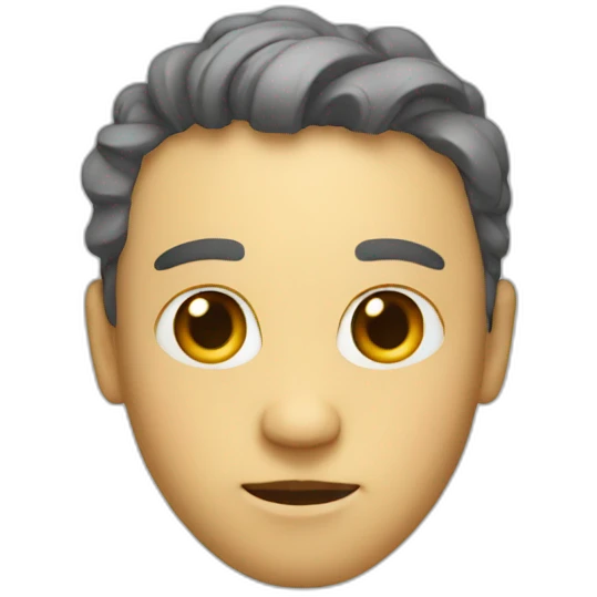Artificial personality rounded shape emoji