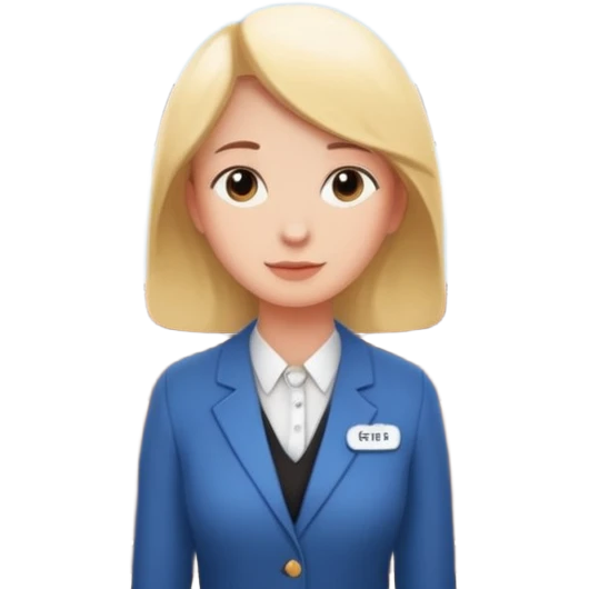 A thinking person with a thought cloud showing a modern hotel reception — front desk, receptionist, suitcases, cozy lighting. Cute emoji style, soft and clean.
 emoji