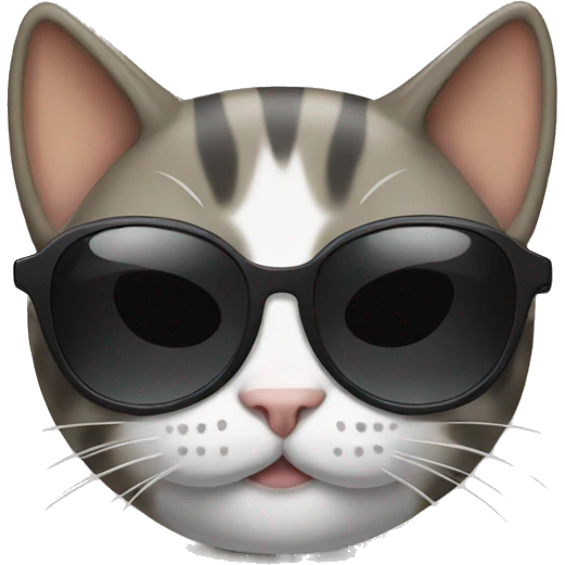 Cat with sunglasses emoji