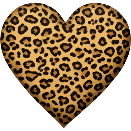 leopard print heart emoji
