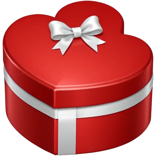 valentines day heart shaped box of chocolates emoji