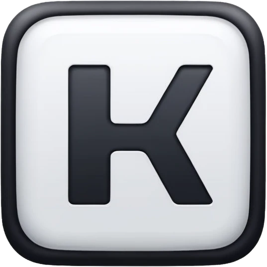 Please recreate an emoji with a square blue background that has the English letters ‘KR’ on it. emoji