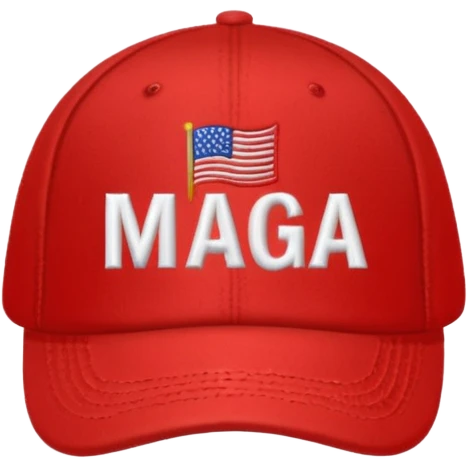 Hat with MAGA emoji