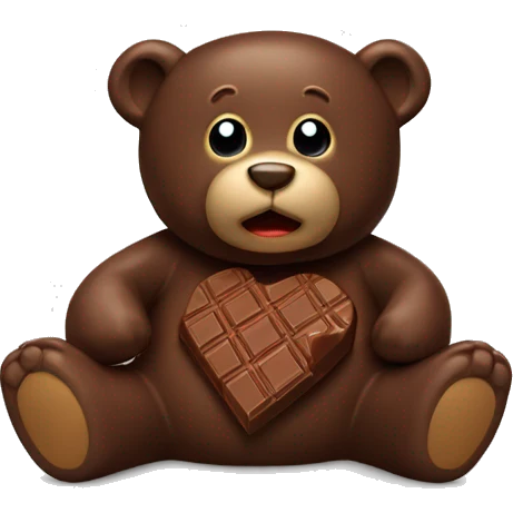 Un ourson en chocolat emoji