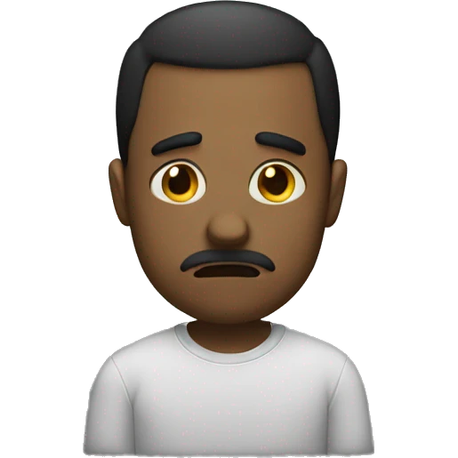Sad guy emoji