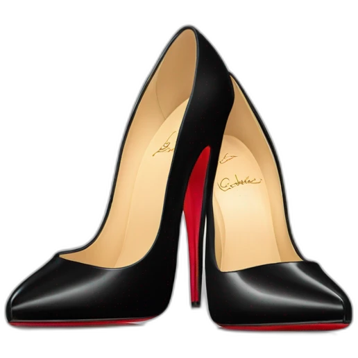 High heel lady peep black louboutin emoji