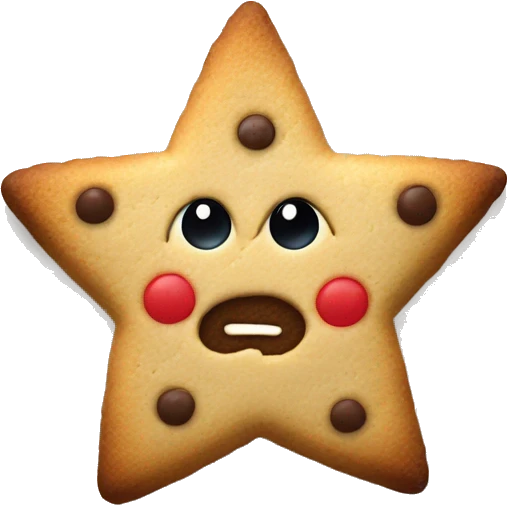christmas cookie in a Star shape  emoji