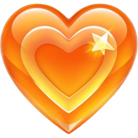 heart with a crystal orange effect emoji