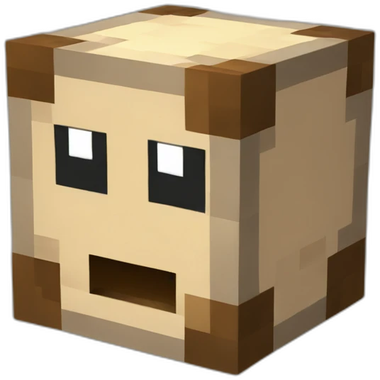 Minecraft cube emoji