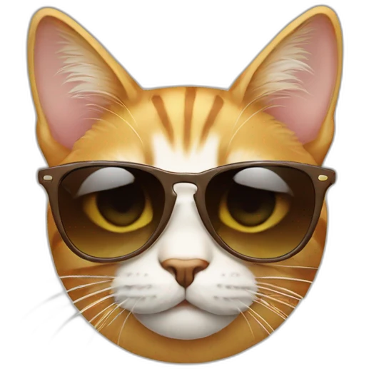 Cat with sunglasses emoji