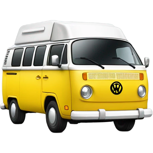 Yellow Volkswagen t6 campervan emoji