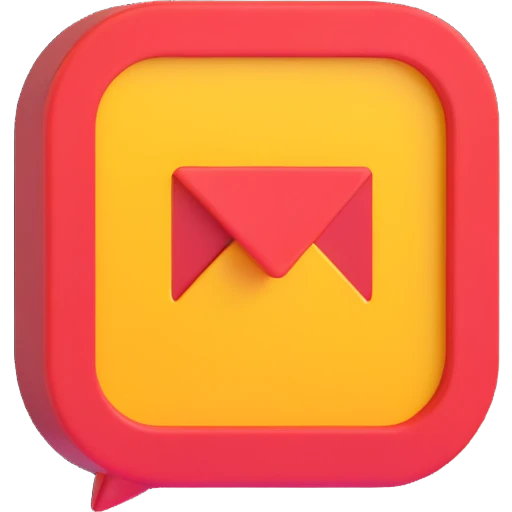 message icon, 3D emoji style emoji