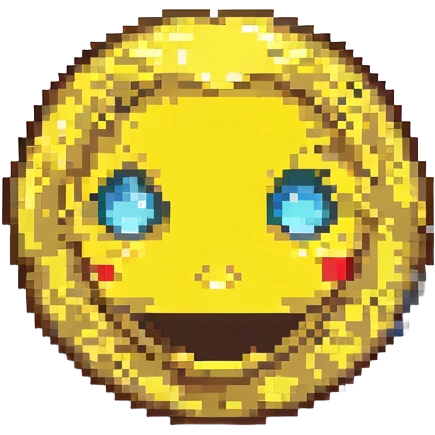 sparkle emoji, pixel art style, retro, no text emoji